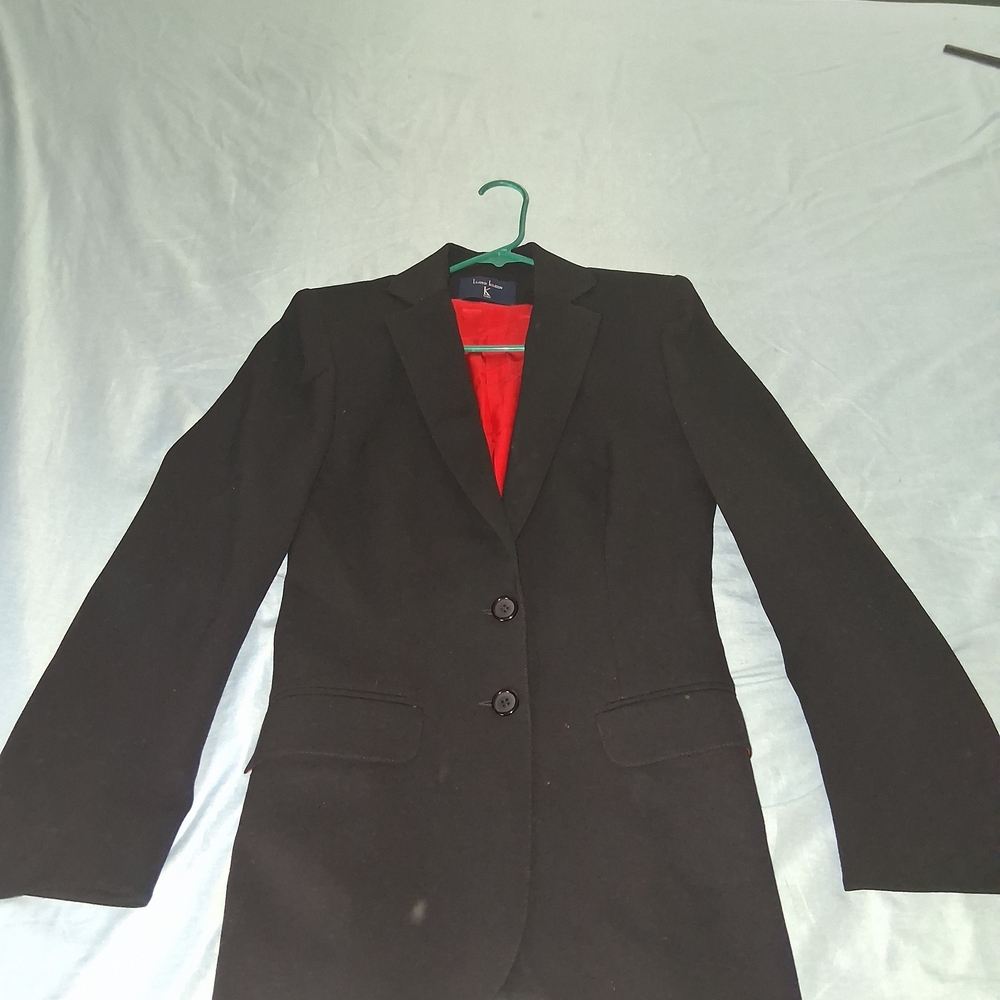 Lloyd Klein Women's Black Blazer with Red Lining